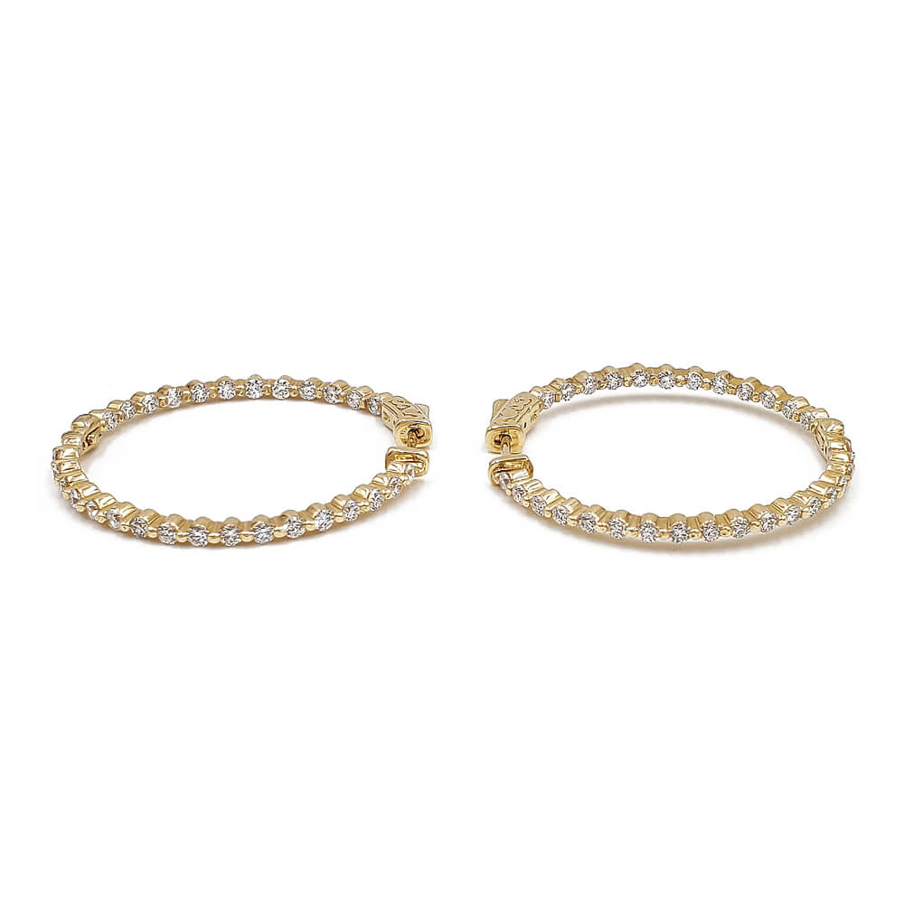 Diamond Hoop Earrings