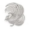 Vintage 18K White Gold Diamond Bird Pin / Brooch