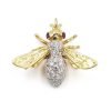 18K Yellow Gold Diamond and Ruby Bug Pendant