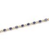 Diamond Sapphire Bracelet in 14K Yellow Gold