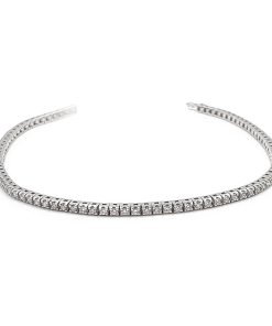 18K White Gold Diamond Tennis Bracelet, 1.00ctw, G, SI
