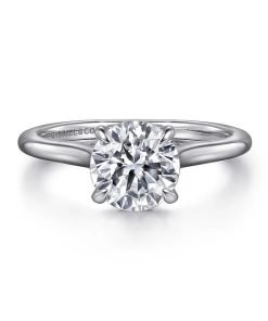 Gabriel 14K White Gold Round Diamond Engagement Ring ER16339R6W44JJ