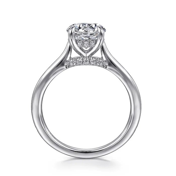 Gabriel Round Diamond Hidden Halo Engagement Ring ER16339R6W44JJ