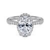 Gabriel & Co. 14K White Gold Oval Hidden Halo Diamond Engagement Ring ER16566O8W44JJ