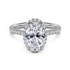 Gabriel & Co. 14K White Gold Oval Center Hidden Halo Diamond Engagement Ring ER16566O10W44JJ