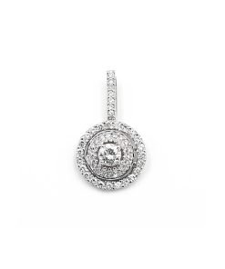 18K White Gold Diamond Pendant