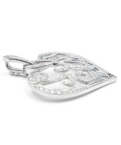 Chad Allison 18K White Gold Diamond Heart Pendant