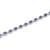 18K White Gold Diamond and Blue Sapphire Bracelet