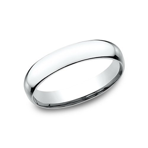 Benchmark 14K White Gold Super Light Comfort-Fit 4mm Plain Men's Wedding Band SLCF14014KW