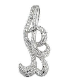 18K White Gold Diamond Pendant Necklace