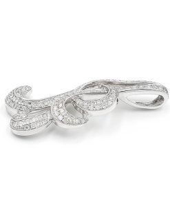 18K White Gold Diamond Pendant Necklace