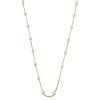 Ladies 14K Yellow Gold 16 Station Diamond Chain Necklace, 18 inches