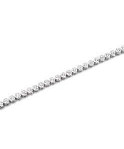 18K White Gold Diamond Tennis Bracelet, 0.71 Ctw, 9.38g
