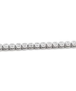 18K White Gold Diamond Tennis Bracelet, 0.71 Ctw, 9.38g