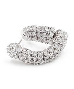 18K White Gold Ladies "Hana" Diamond Earrings, 9.67Ctw, G-H, SI1-SI2