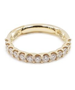 A.JAFFE 18K Yellow Gold 1/2 Way Diamond Ladies Wedding Band WR1032Q/75
