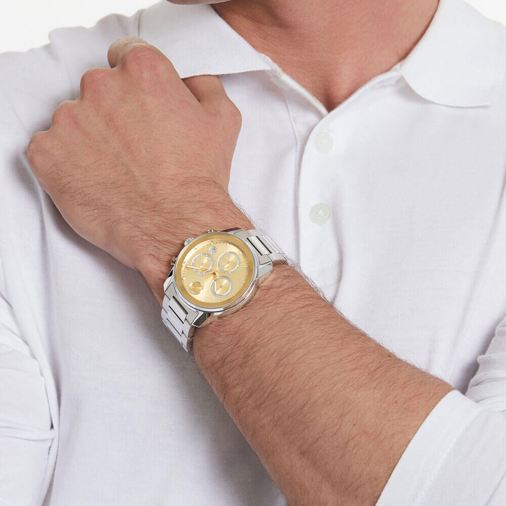 Movado BOLD Verso Two-Tone Stainless Steel Men's Watch 3600907