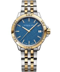 Raymond Weil Tango Blue Frosted Dial Two-Tone Bracelet Ladies Watch 5960-STP-50061