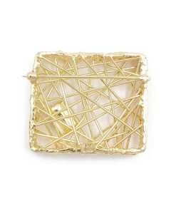 Estate Ladies Vintage 18K Yellow Gold Green Tourmaline Brooch