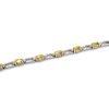 14K White Gold Yellow Sapphire and Diamond Bracelet