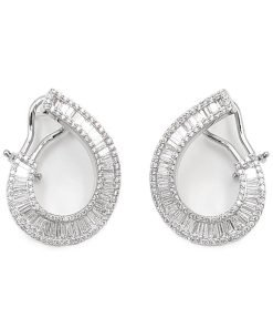 18k white gold diamond earrings