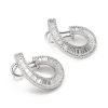 18K White Gold Omega Back Diamond Earrings