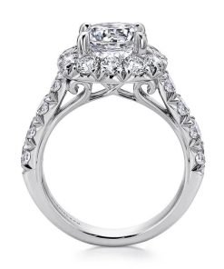 Gabriel Cushion Halo Round Diamond Engagement Ring ER11986R8W44JJ