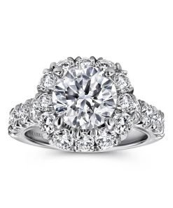 Gabriel Cushion Halo Round Diamond Engagement Ring ER11986R8W44JJ