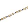 Estate 14K Yellow and White Gold Sapphire and Diamond Bracelet