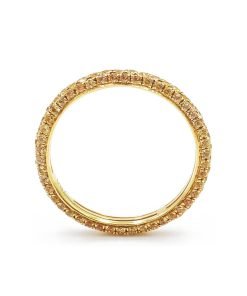 18K Yellow Gold Yellow Sapphire Eternity Ladies Band