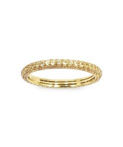 18K Yellow Gold Yellow Sapphire Eternity Ladies Band