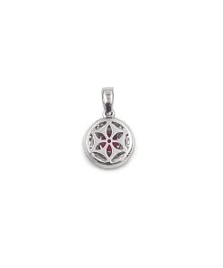 14k white gold gemstone pendant