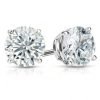 1.40 Ctw Round Brilliant Cut Diamond Stud Earrings, H-I, SI1