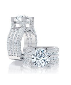 A.JAFFE Signature Shank Diamond Engagement Ring MESRD2883/521