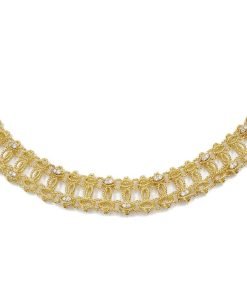 Pre-Owned Roberto Coin Barocco 18K Yellow & White Gold Necklace 228467AJCHXO