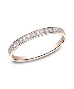 Benchmark 14K Rose Gold Ladies Diamond Wedding Band 522800HF14KR07