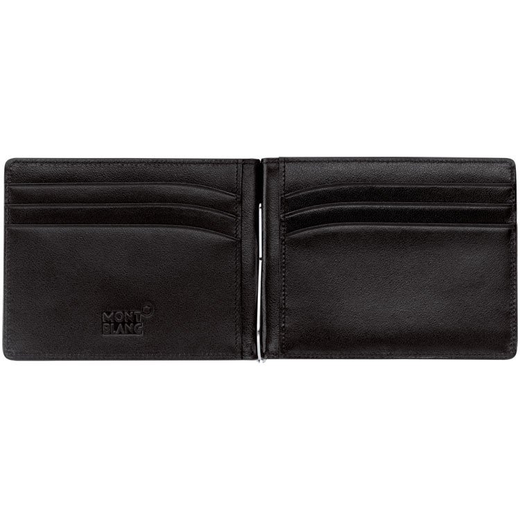 Montblanc Meisterstuck Black Wallet 6cc with Money Clip 5525