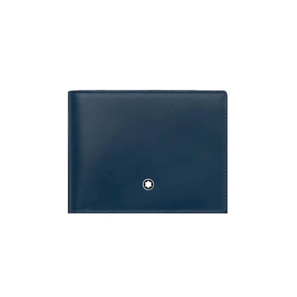 Montblanc Meisterstück Classic 6cc Animation Blue Leather Wallet with Money Clip 126205