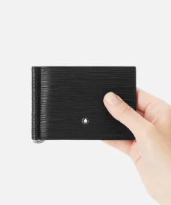 Montblanc 4810 Wallet 6CC with Money Clip Black 130925