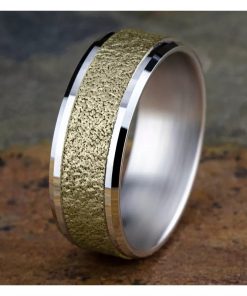 Two Tone men's wedding band CF81862514KWY