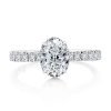 A.JAFFE 18K White Gold Oval Center Engagement Ring MECOV2739/197B