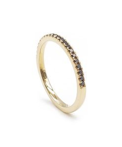 A.JAFFE 18K Yellow Gold Black Diamond Ladies Band WR1044/16