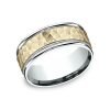 Benchmark Two Tone 8MM Hammered Center Men's Band CF17830814KWY10
