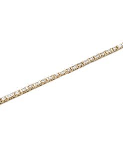 Estate 14K Yellow Gold Diamond Tennis Bracelet, 3.40ctw, 13.5g
