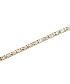 Estate 14K Yellow Gold Diamond Tennis Bracelet, 3.40ctw, 13.5g