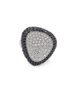 Roberto Coin Capri Plus Black Sapphire and Diamond Ring 888301AW70BD