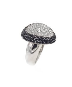 Roberto Coin Capri Plus Black Sapphire and Diamond Ring 888301AW70BD
