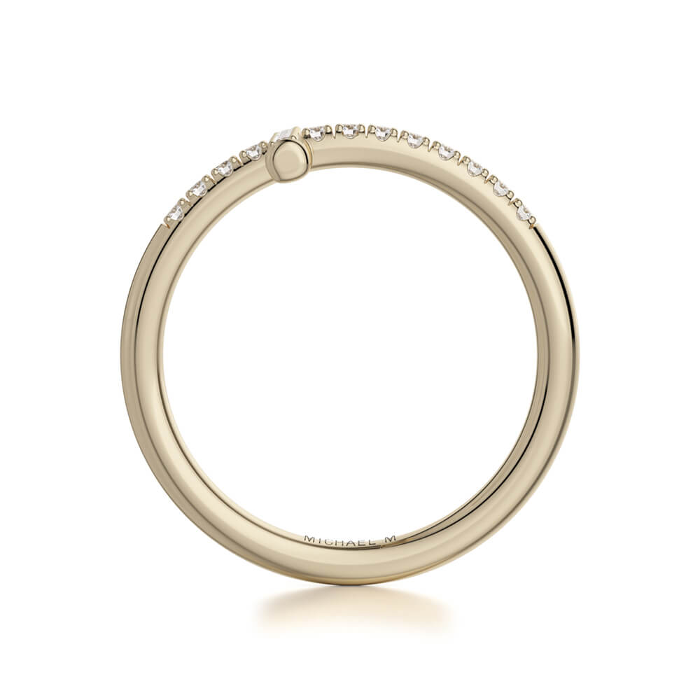Michael 14K Yellow Gold Diamond Cross Ring M F330