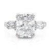 Michael M Trinity Cushion Center Engagement Ring R768-4