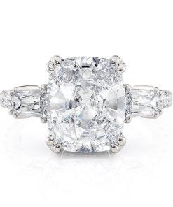 Michael M Trinity Cushion Center Engagement Ring R768-4